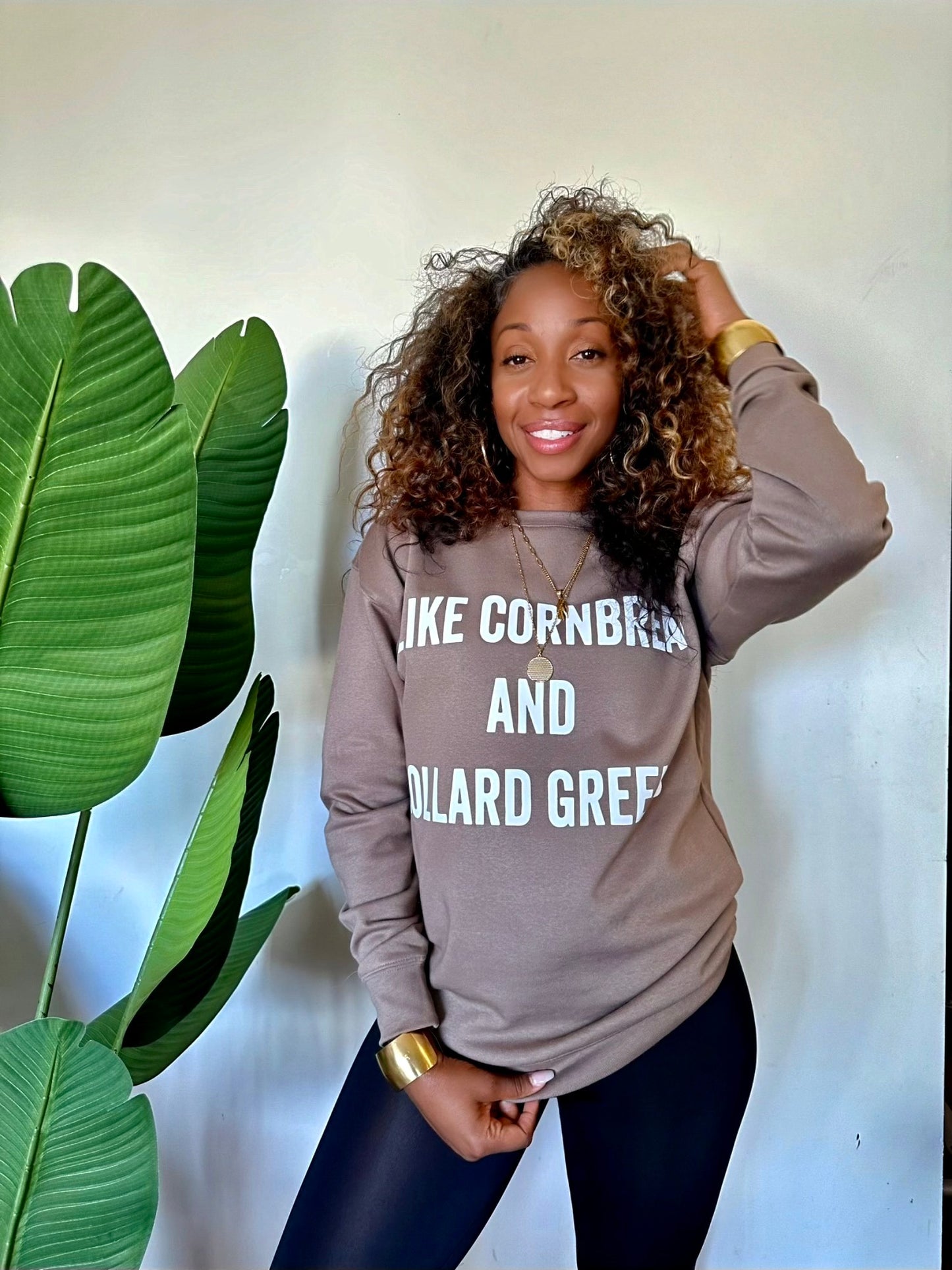 “I Like Cornbread and Collard Greens” Cozy Sweatshirt
