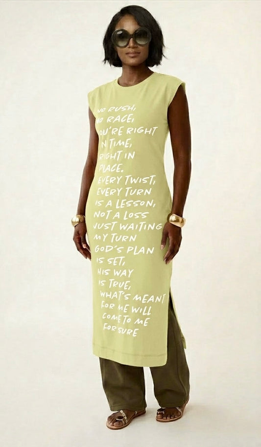 “My Turn” Lounge Lemon Midi Dress (PREORDER: Ships out the week of July 27th)