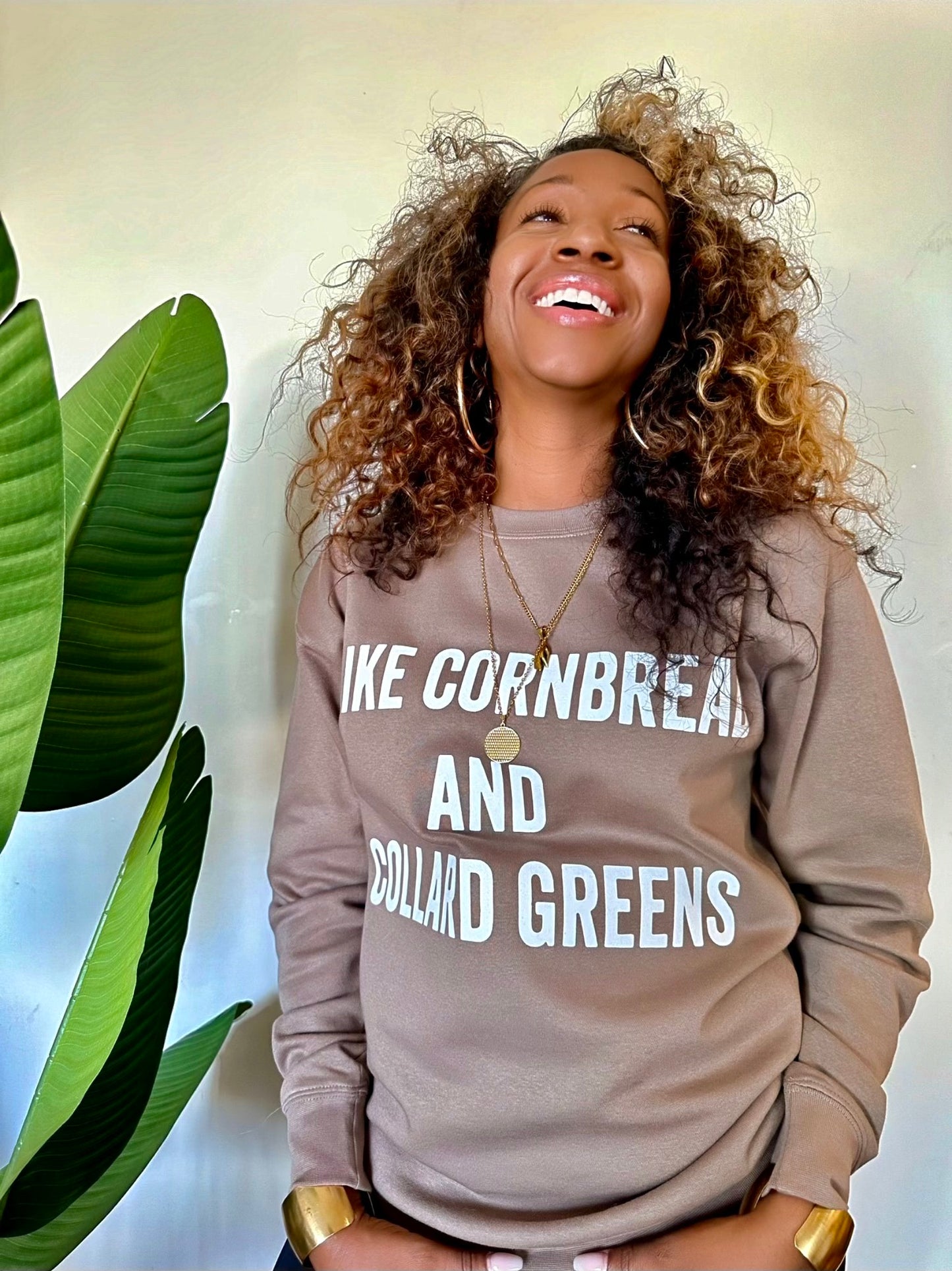 “I Like Cornbread and Collard Greens” Cozy Sweatshirt