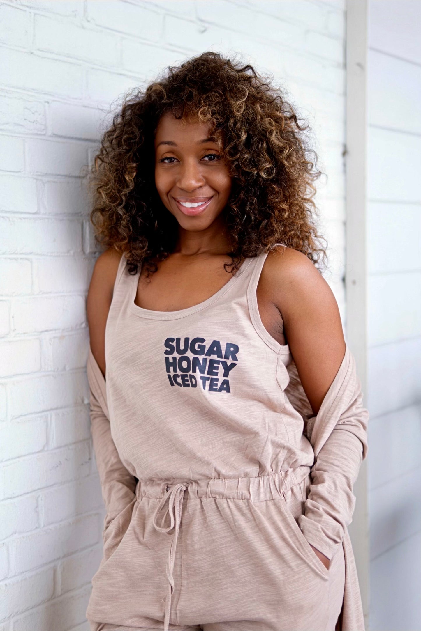“Sugar Honey Iced Tea” T-Shirt Jumper Set