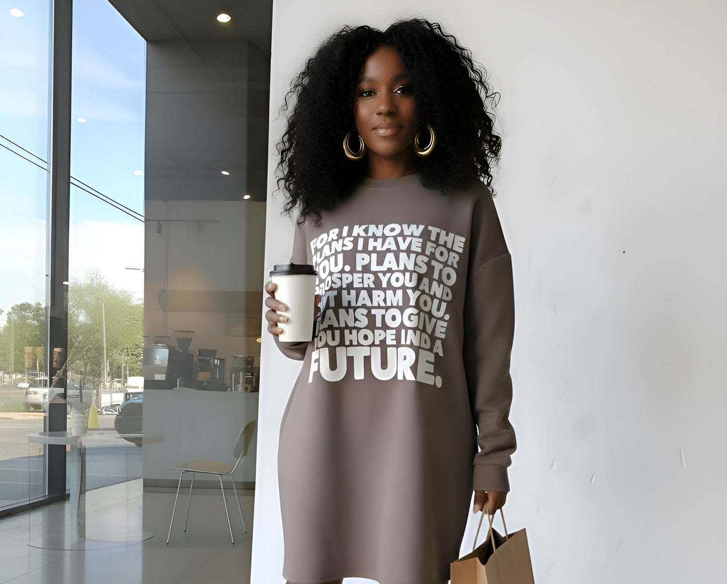 “God’s Plan” Sweatshirt Lounge Dress (Ships out the week of 12-22-25)