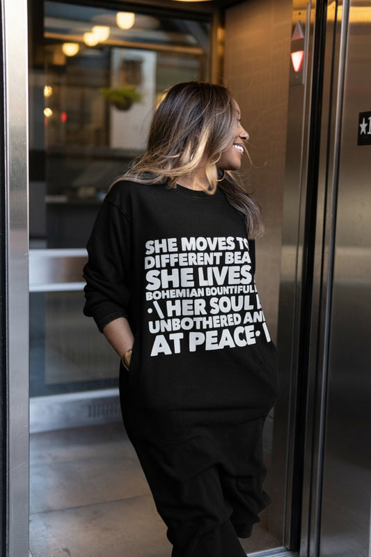 “She Moves to a Different Beat” Sweatshirt Lounge Dress (Ships out the week of 12-22-25)