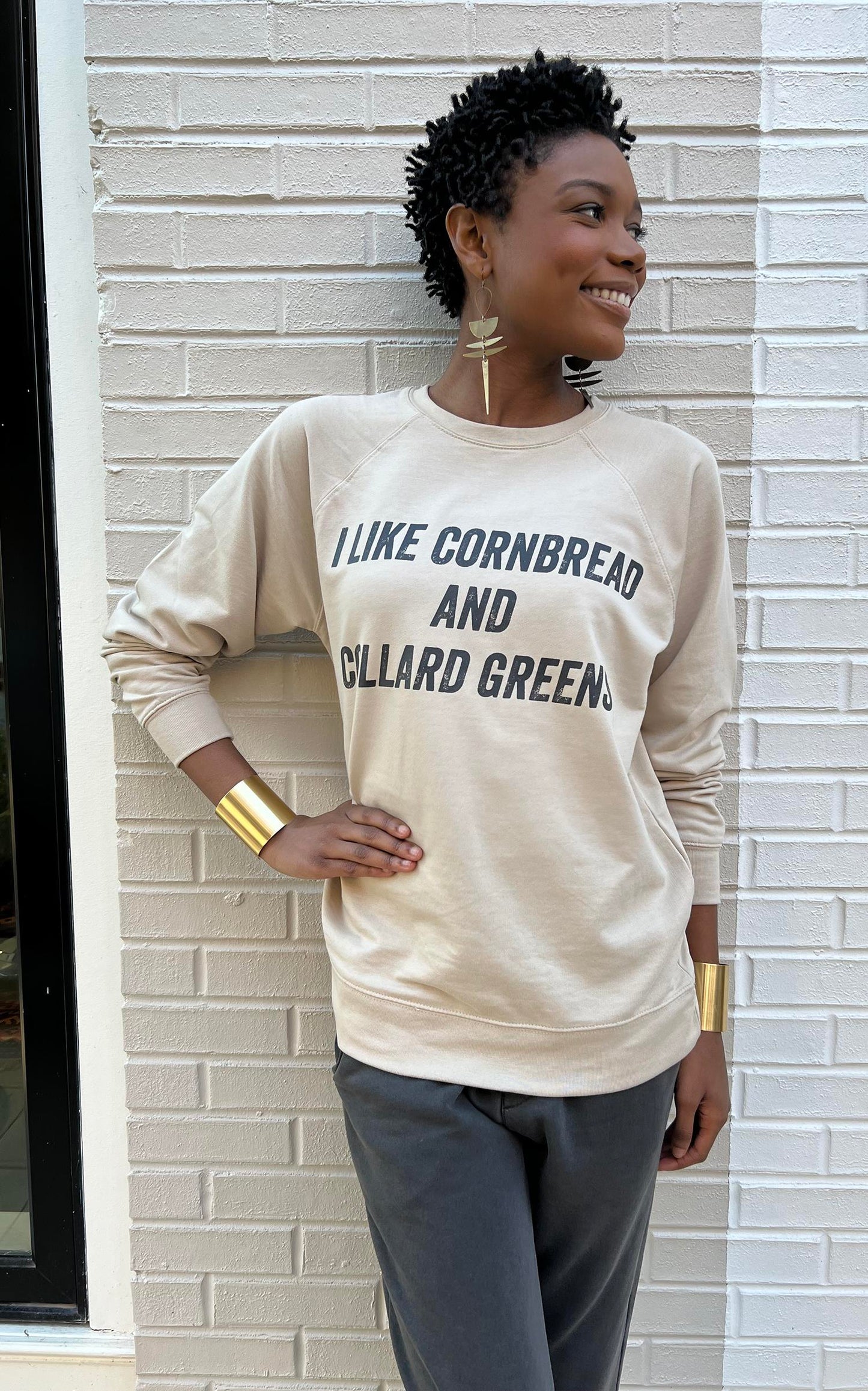 “I Like Cornbread and Collard Greens” Comfy Sweatshirt