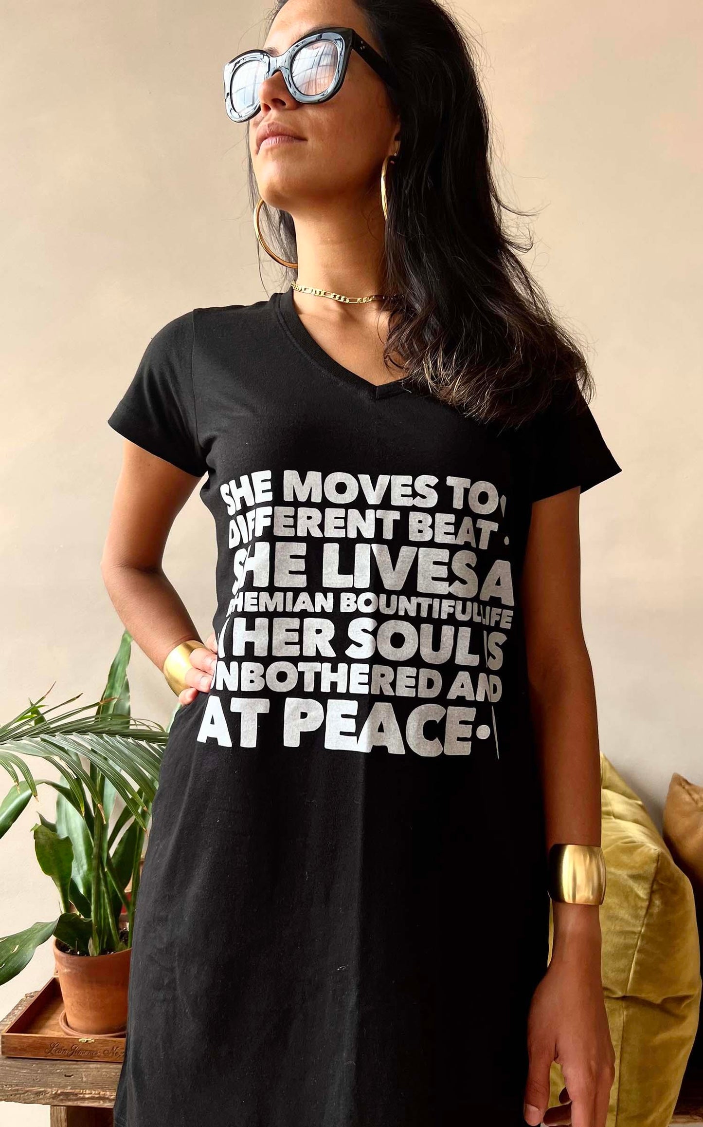 “She Moves to a Different Beat” T- Shirt Tunic Dress